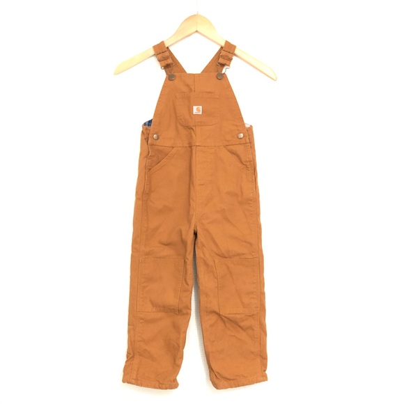 Carhartt Other - Carhartt Overall Bibs Blue Plaid Flannel Lining